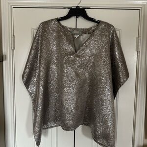 Elegant Silver Sequin Blouse